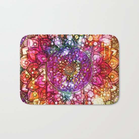 Distressed Mandala Bath Mat