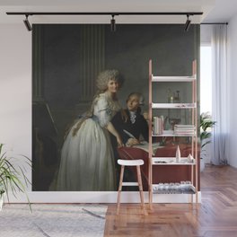 David, Lavoisier and his wife Wall Mural