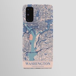 Washington vintage city map Android Case