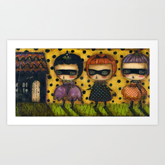 The Spooky Halloween House Art Print