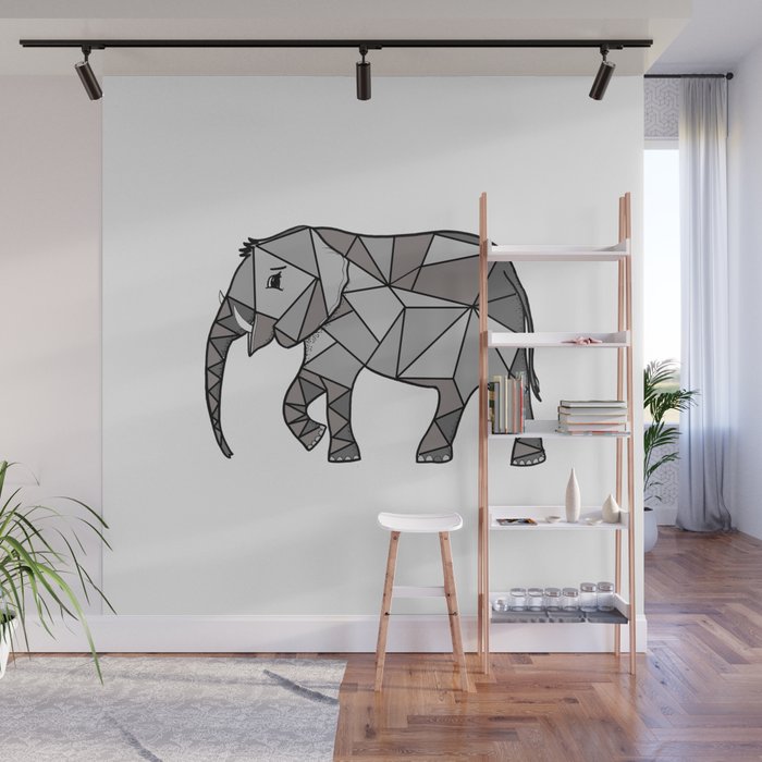 Elephant Drawing Simple Wall Mural By Vickonskey Society6 Download the perfect wall drawing pictures. elephant drawing simple wall mural by vickonskey