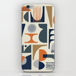 Mid century modern abstract pattern 002 iPhone Skin