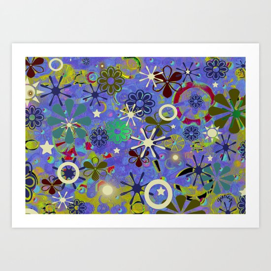 Asia Blue Art Print