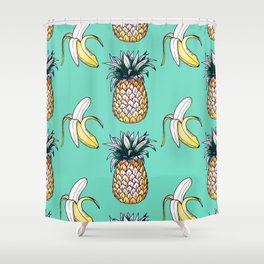 fruits attack Shower Curtain