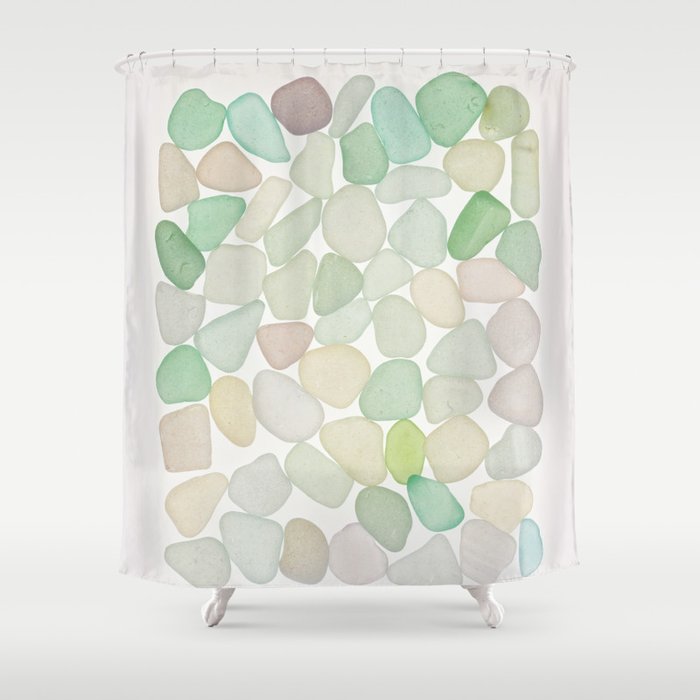 Sea Glass Collection - Soft Pastels Shower Curtain