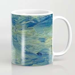 Abstract Blue Green Waves of Aqua Ocean Blue Mountains Coffee Mug