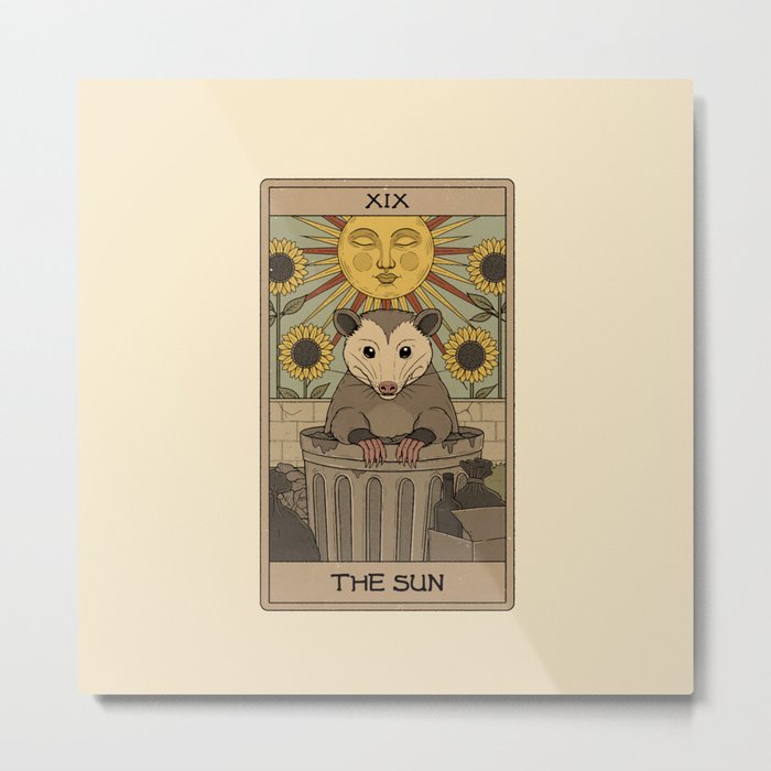 The Sun - Possum Tarot Metal Print