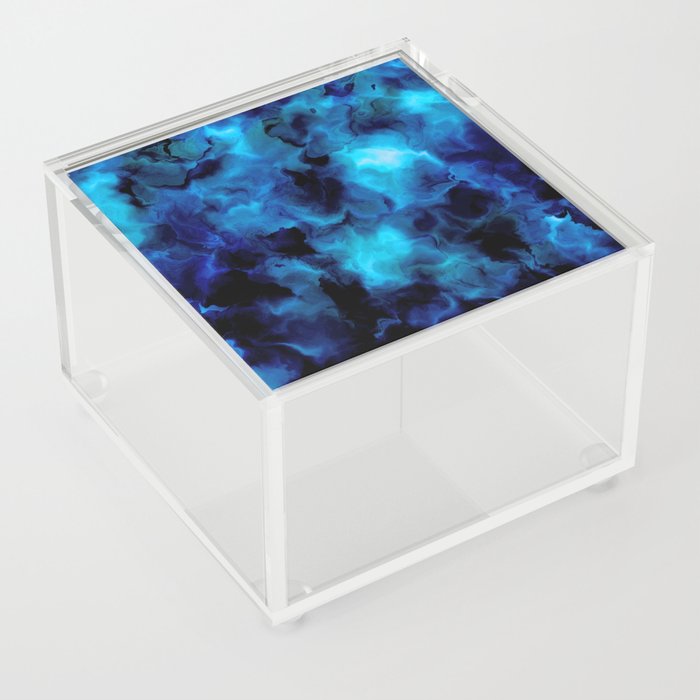 Deep Ocean Water - Blue Abstract - Coastal Collection Acrylic Box