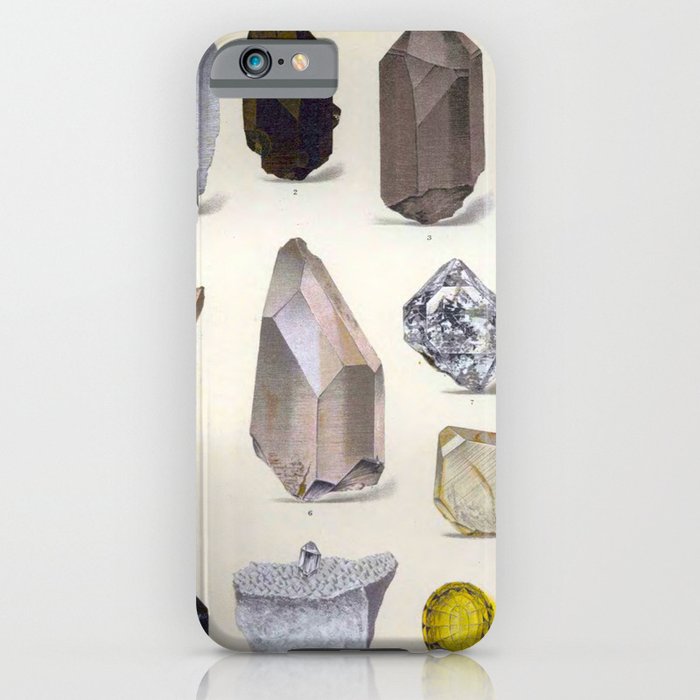 The Mineral Kingdom by Dr. Reinhard Brauns, 1903. Germany. Beautiful Gems Mineral Jewels iPhone Case