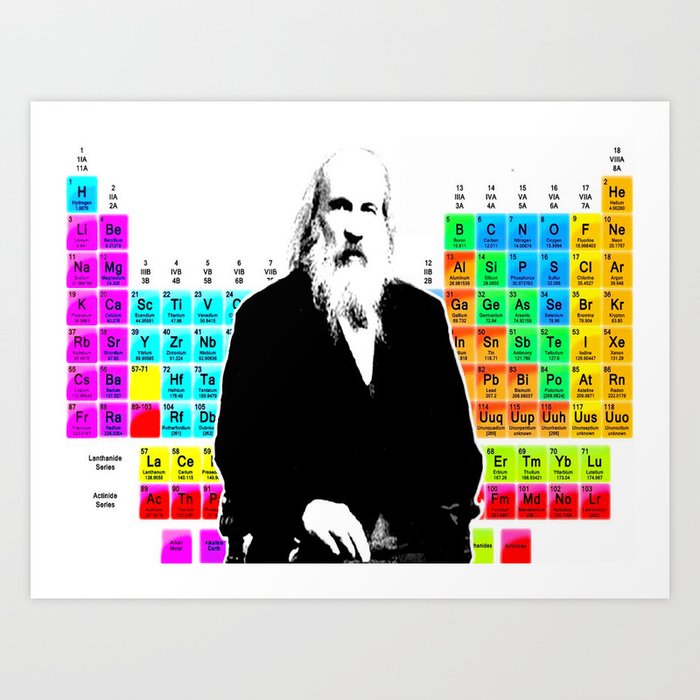 Mendeleev Periodic Table Art Print