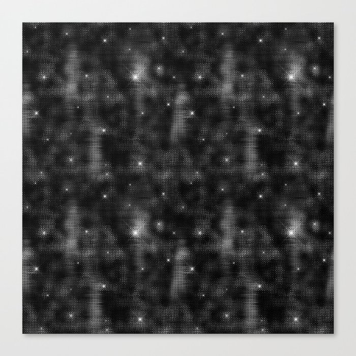 Glam Black Diamond Shimmer Glitter Canvas Print