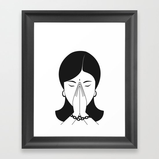 Modern woman Framed Art Print