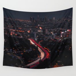 Los Angeles Night Wall Tapestry