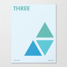 Three Canvas Print