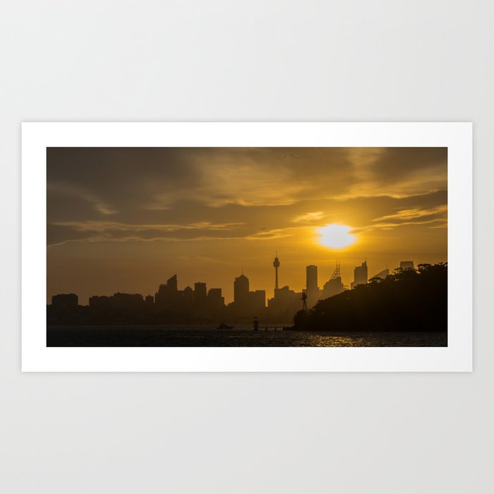 Sunset in Sydney (Australia) Art Print