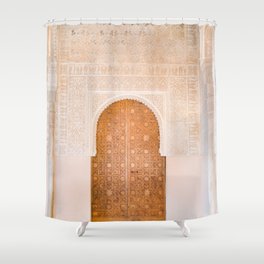 Alhambra door | Granada Spain travel photography | Bright and pastel colored photo art print Shower Curtain