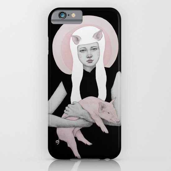 Peonia in Black iPhone & iPod Case