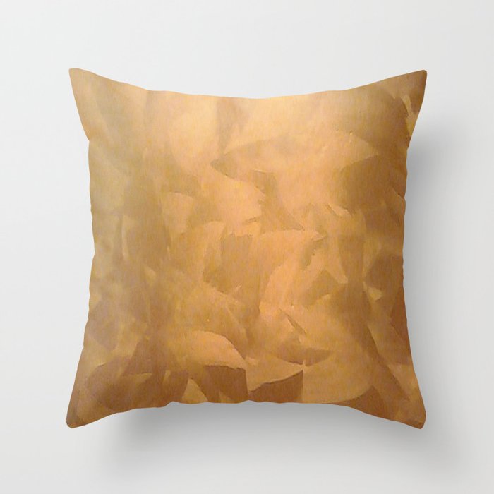 Brushed Copper Metallic Paint - What Color Goes With Copper - Corbin Henry Throw Pillow