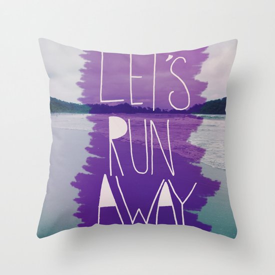 Let's Run Away: Manuel Antonio, Costa Rica Throw Pillow