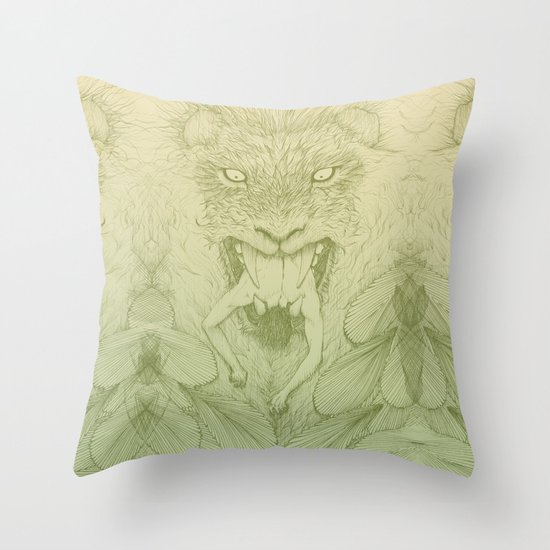 The Giant Winged Lion Throw Pillow