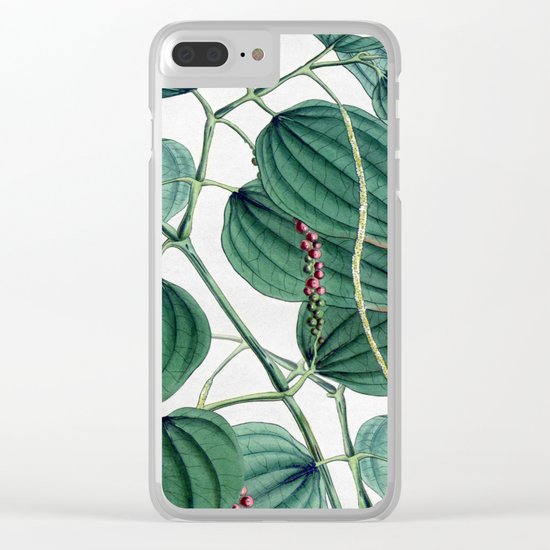 Green leaves I Clear iPhone Case