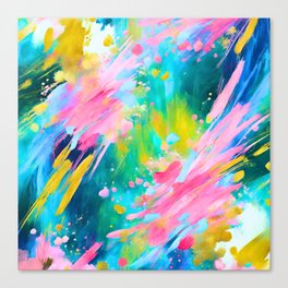 Abstract Expressionist floral design modern  Canvas Print