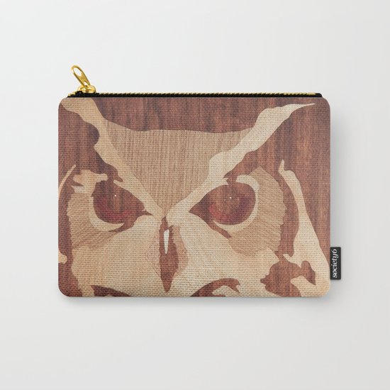 Owl marquetry art picture Carry-All Pouch