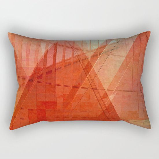 Orange abstract Rectangular Pillow