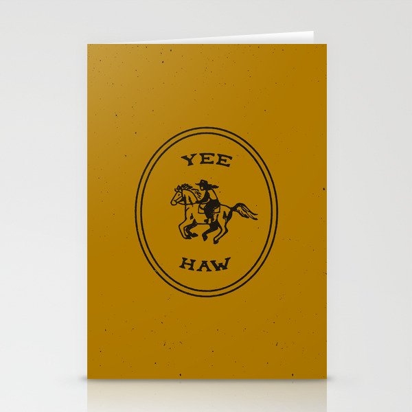 Yee Haw in Gold Stationery Cards