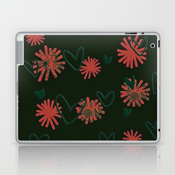 Hearts and Flowers Laptop & iPad Skin