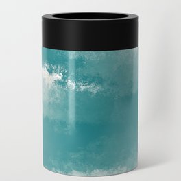 The Call of the Ocean 1 - Minimal Contemporary Abstract - White, Blue, Cyan Can Cooler