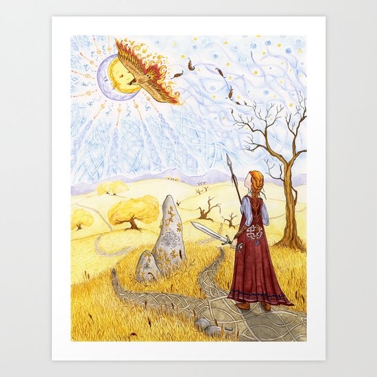 The Hawk of Achill Art Print