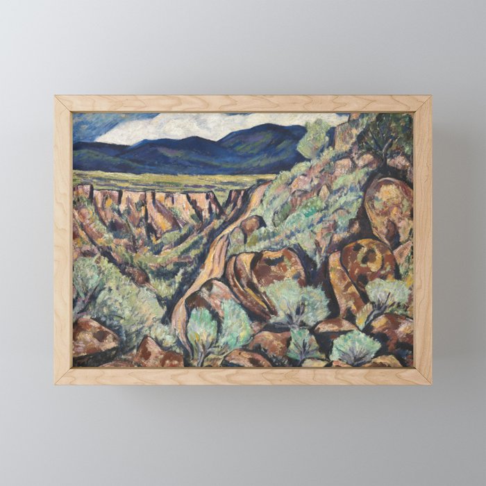 New Mexico Landscape by Marsden Hartley Framed Mini Art Print
