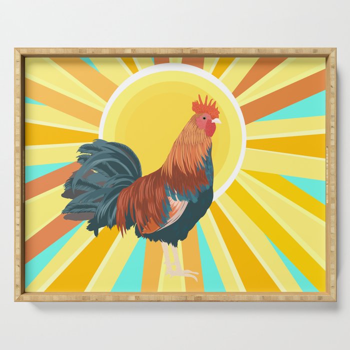 Sunshine rooster Serving Tray