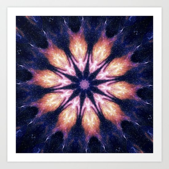 Lightening Mandala Art Print