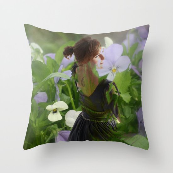 Flower Fairies Throw Pillow