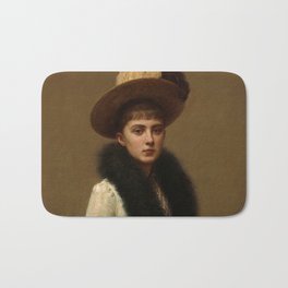 Portrait of Sonia, 1890 by Henri Fantin-Latour Bath Mat