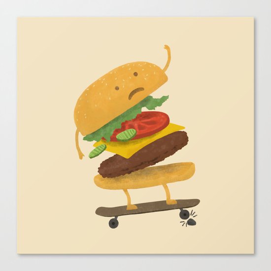 Burger Wipe-out Canvas Print