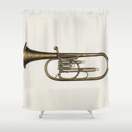 Baritone Horn Shower Curtain