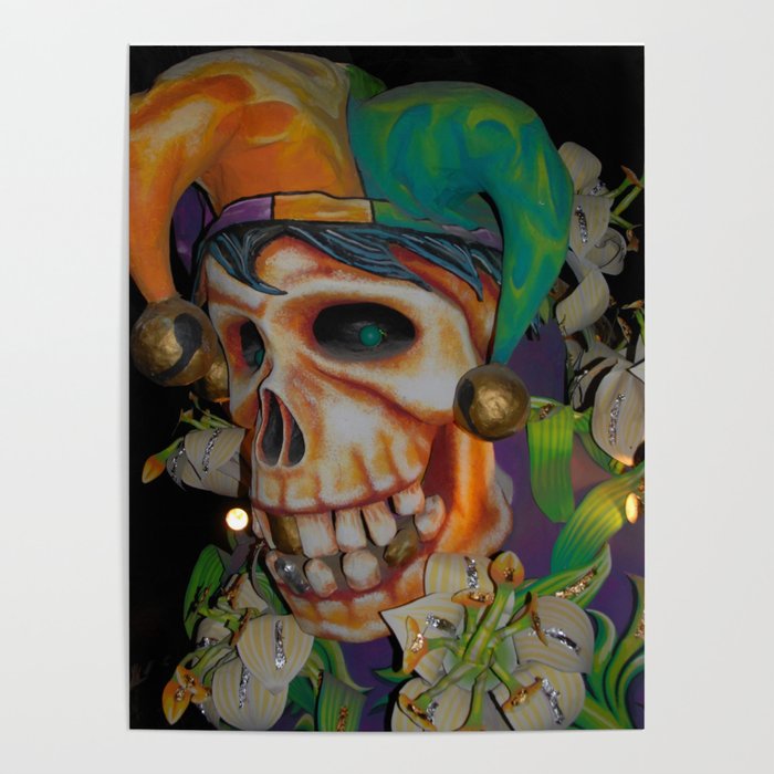 Jester Skull Carnival Poster