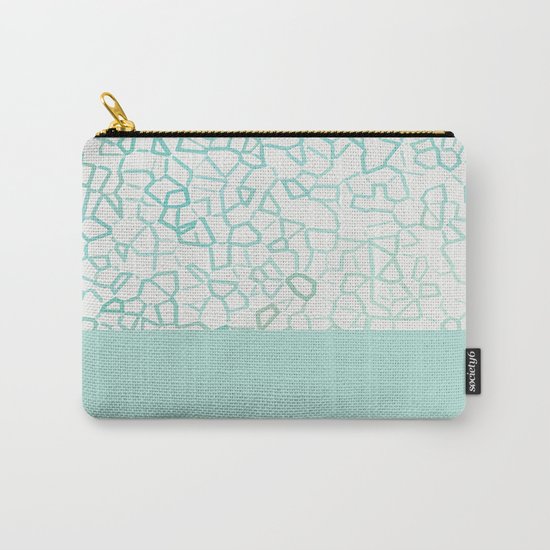 Abstract on Turquois Carry-All Pouch
