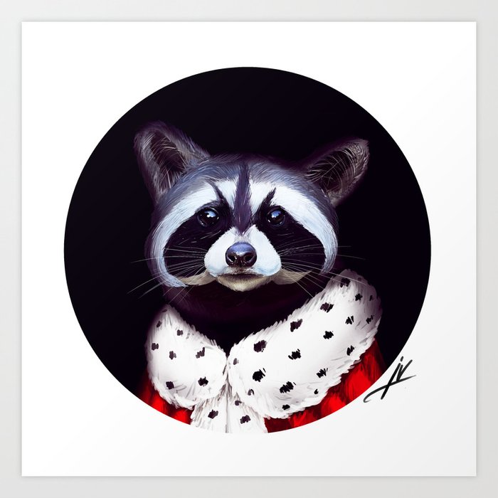 Raccoon PIMP Art Print