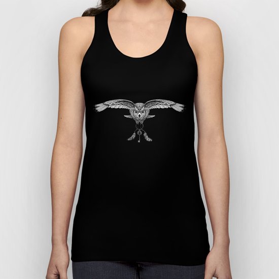 The owl is dreaming Unisex Tank Top