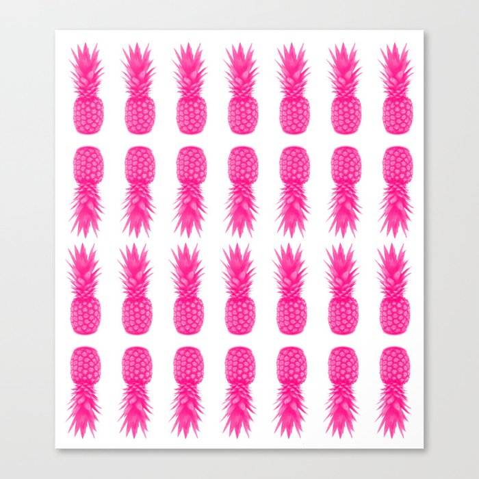 Pink Pineapples Canvas Print