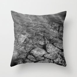 Under Water (Black and White) Throw Pillow
