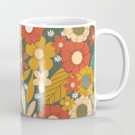 ZucyakSa 70s Retro Florals Coffee Mug