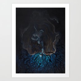 Agnes Bernauer Art Print | Oil, Seaweed, Historical, Bitchhunt, Witchcraft, Witch, Realism, Surrealism, Other, Illustration 