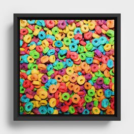 Fruit Loops Cereal Framed Canvas