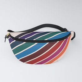Andare - Colorful Classic Retro Stripes Design Fanny Pack