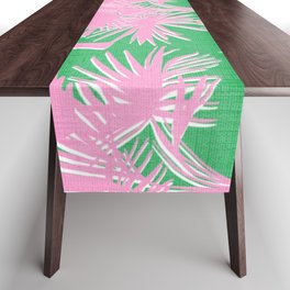 70’s Retro Palm Springs Pink on Kelly Green Table Runner